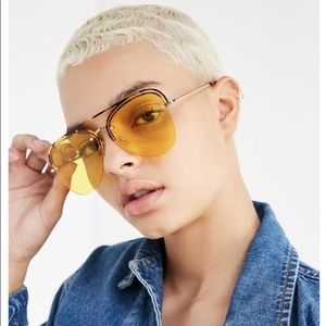 Yellow Aviator Sunglasses